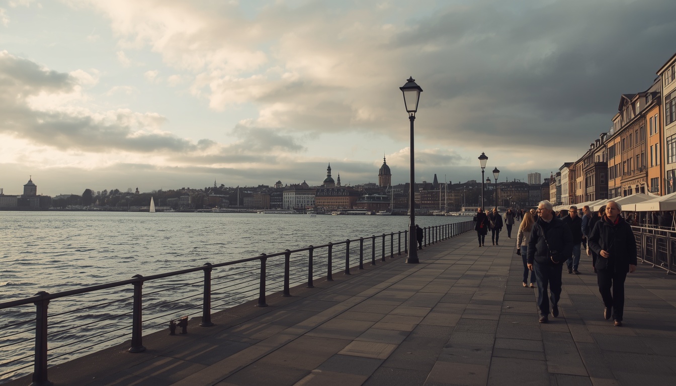 Drainprdetoxifyi group walk along Oslo waterfront